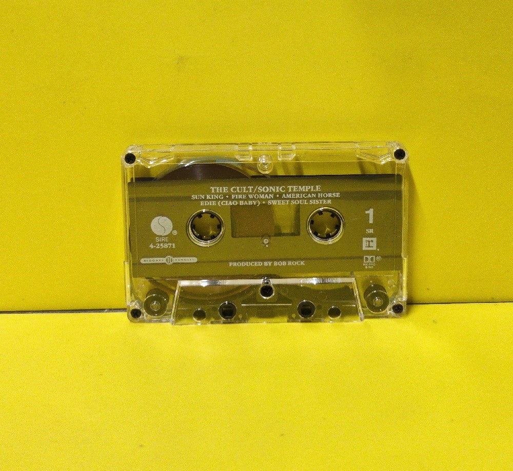 The Cult - Sonic Temple - 1989 - W4 25871 - Used - EX - Cassettes - Columbia House Club Edition - Clear Tape Shell