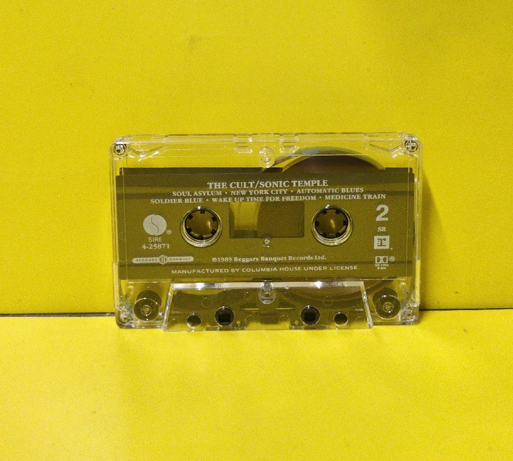 The Cult - Sonic Temple - 1989 - W4 25871 - Used - EX - Cassettes - Columbia House Club Edition - Clear Tape Shell