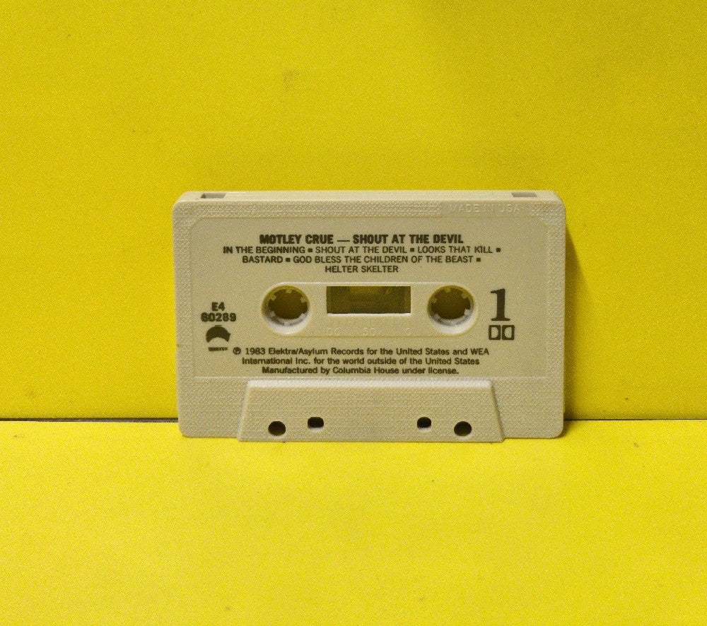Motley Crue - Shout At The Devil - 1983 - E4-60289 - Used - EX - Cassettes - Columbia House Club Edition - Beige Tape Shell