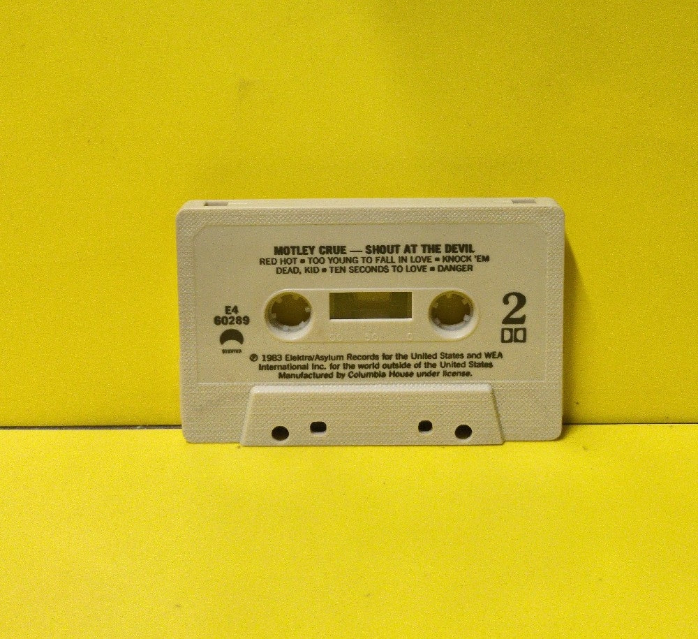 Motley Crue - Shout At The Devil - 1983 - E4-60289 - Used - EX - Cassettes - Columbia House Club Edition - Beige Tape Shell