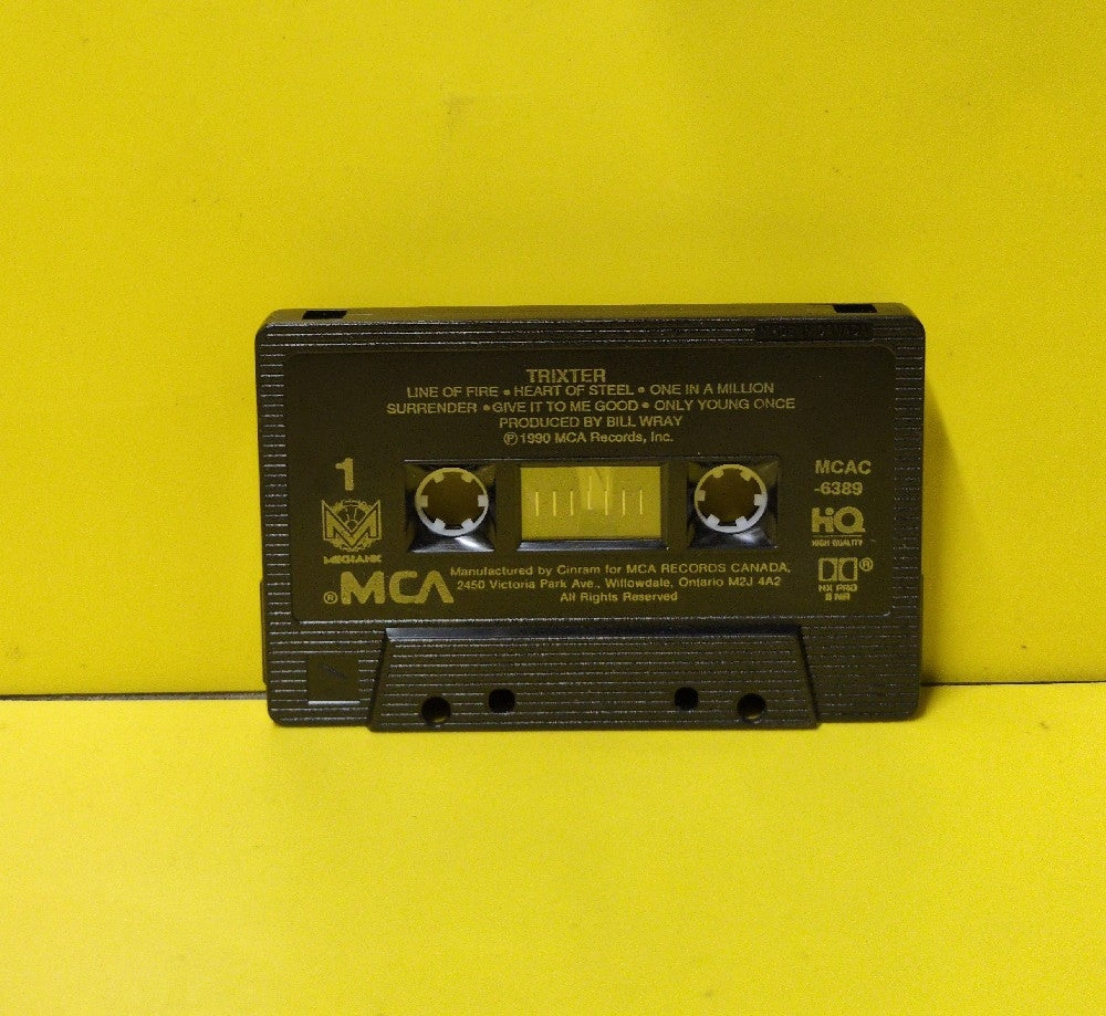 Trixter - Trixter - 1990 - MCAC-6389 - Used - EX - Cassettes - Canadian Import - Willowdale Address - Black Tape Shell