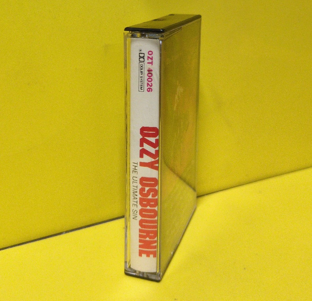 Ozzy Osbourne - The Ultimate Sin - 1986 - OZT 40026 - Used - EX - Cassettes - Black Back Case - Textured Beige Tape Shell