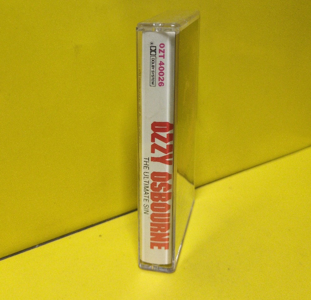 Ozzy Osbourne - The Ultimate Sin - 1986 - OZT 40026 - Used - EX - Cassettes - Clear Case - Textured Beige Tape Shell