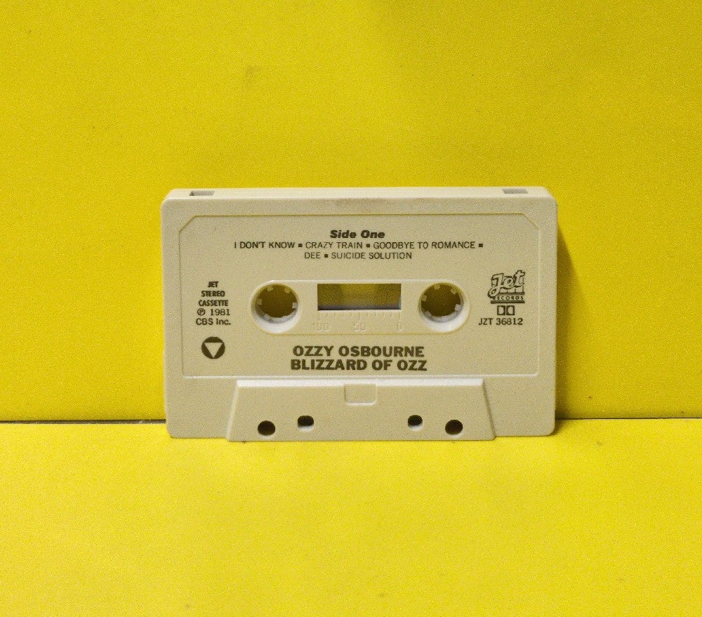 Ozzy Osbourne - Blizzard Of Ozz - 1981 - JZT 36812 - Used - EX - Cassettes - Black Back Case - Beige Tape Shell