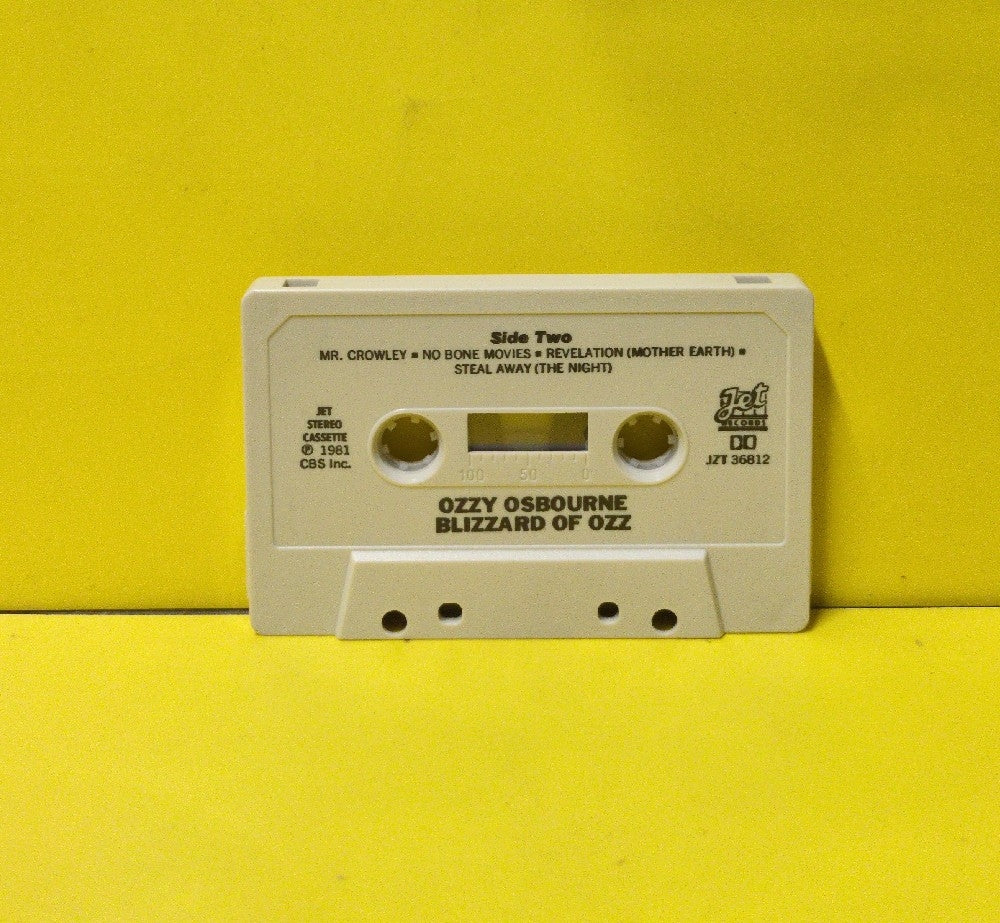 Ozzy Osbourne - Blizzard Of Ozz - 1981 - JZT 36812 - Used - EX - Cassettes - Black Back Case - Beige Tape Shell