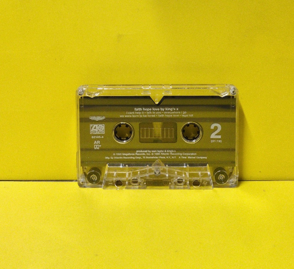 King's X - Faith Hope Love - 1990 - 7 82145-4 - Used - EX - Cassettes - Clear Tape Shell - AR