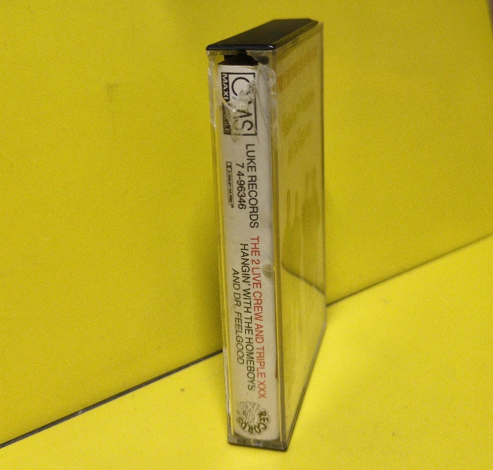 The 2 Live Crew And Triple XXX - Hangin' With The Homeboys And Dr. Feelgood / Vacate The Premises - 1991 - 7 4-96346 - Used - EX - Cassettes - Cassette Single - Black Tape Shell