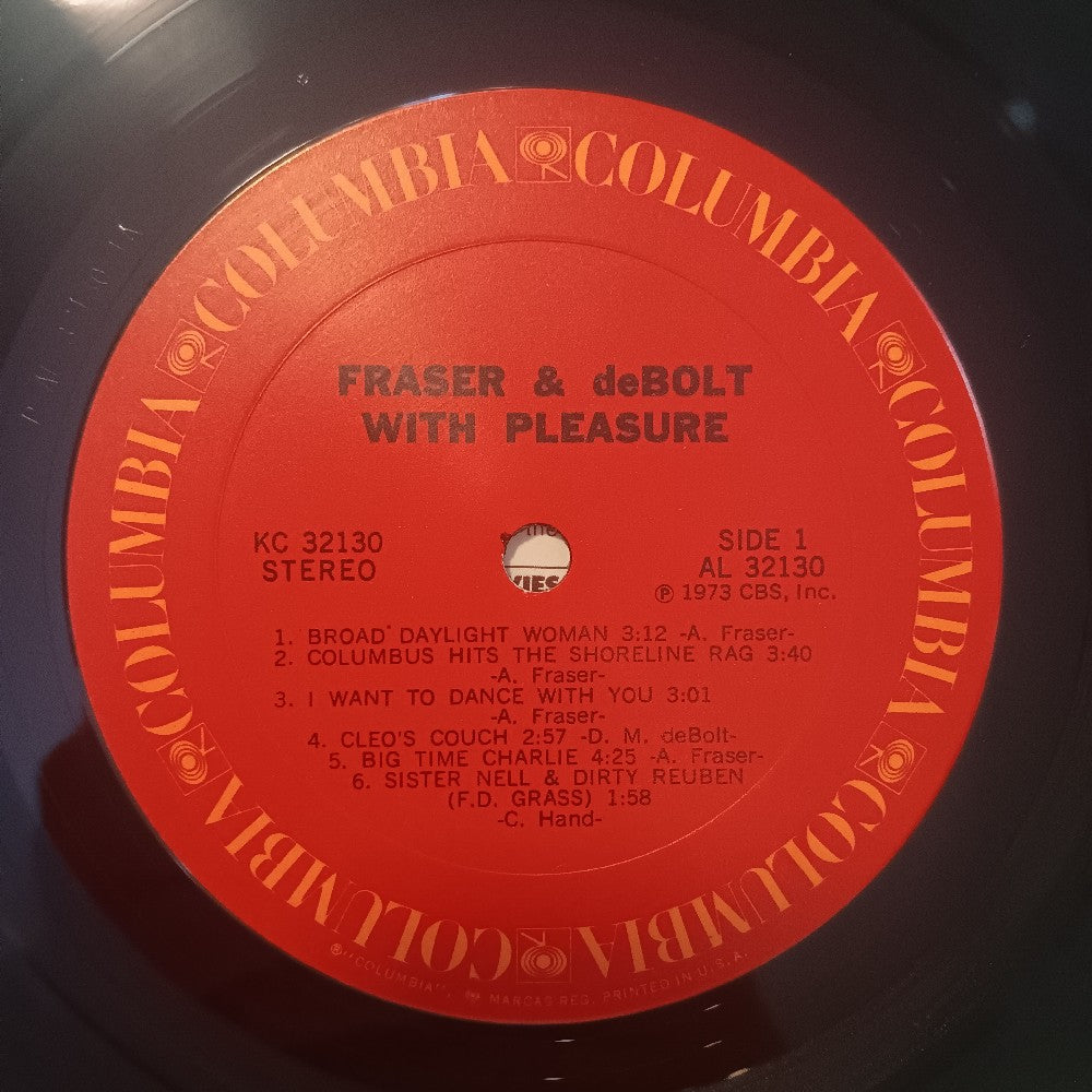 Fraser & deBolt - With Pleasure PROMO - 1973 - KC 32130 - Used - VG++ - Vinyl