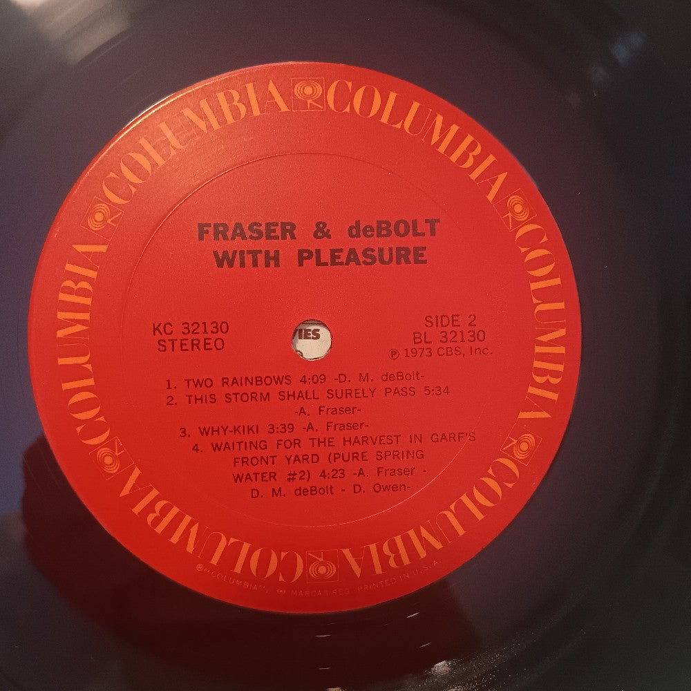 Fraser & deBolt - With Pleasure PROMO - 1973 - KC 32130 - Used - VG++ - Vinyl