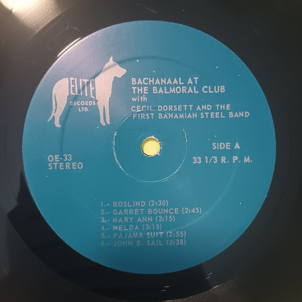 Cecil Dorsett & 1st Bahamian Steel Orch - Bachanaal At The Balmoral Club BAHAMAS - 1968 - OE-33 - Used - EX - Vinyl