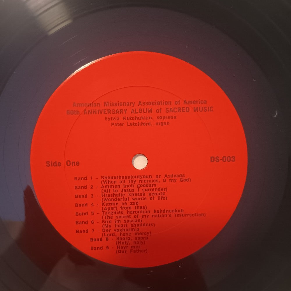 Sylvia Kutchukian Peter Letchford - Armenian 60th Anniversary Sacred Music Album - 1978 - DS003 - Used - VG++ - Vinyl