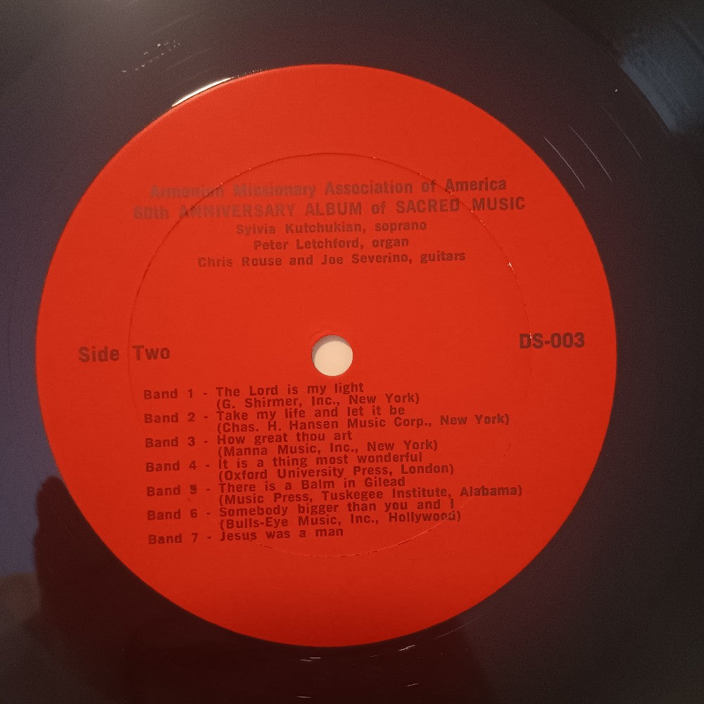 Sylvia Kutchukian Peter Letchford - Armenian 60th Anniversary Sacred Music Album - 1978 - DS003 - Used - VG++ - Vinyl