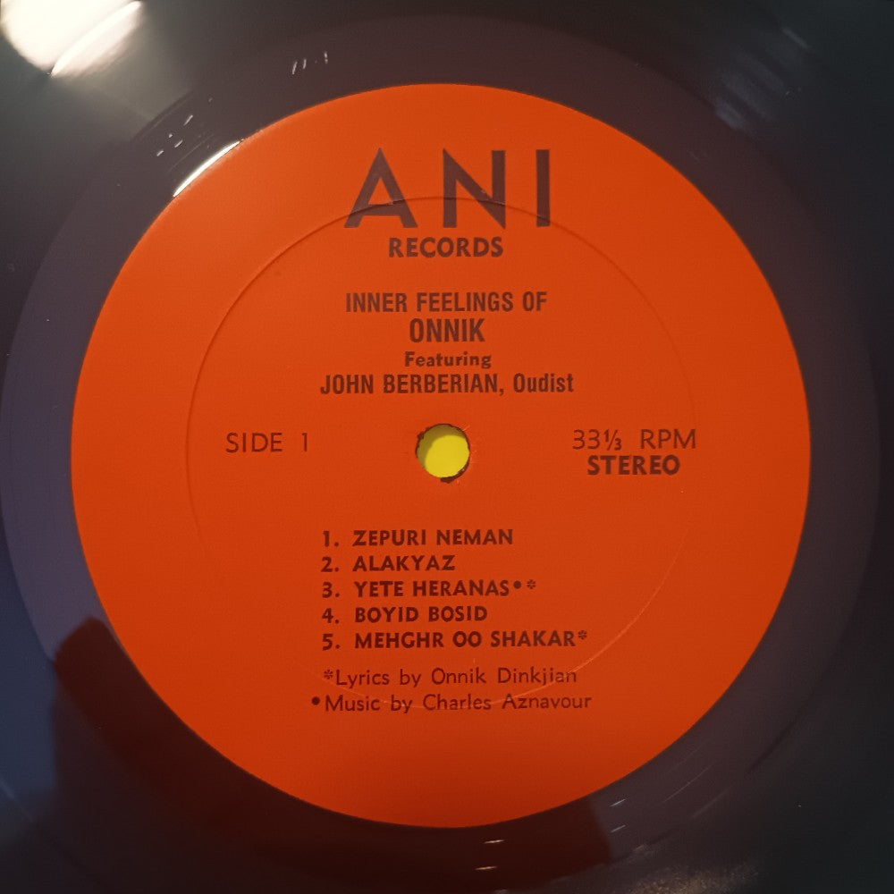 Onnik Dinkjian - Inner Feelings Of Onnik - 1976 - Used - VG++ - Vinyl