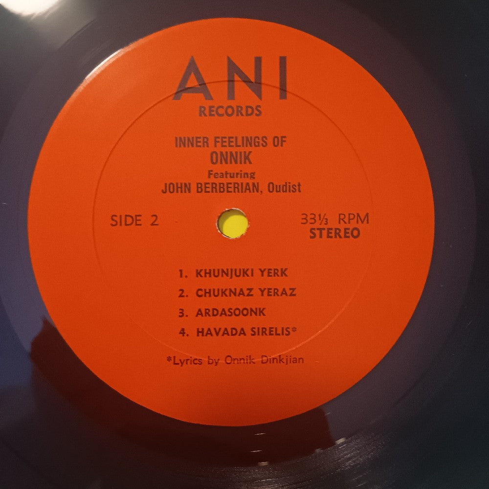 Onnik Dinkjian - Inner Feelings Of Onnik - 1976 - Used - VG++ - Vinyl