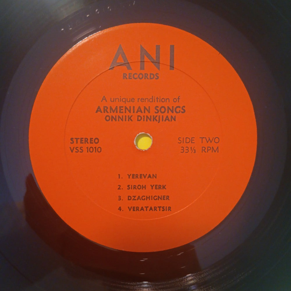 Onnik Dinkjian - A Unique Rendition Of Armenian Songs - 1972 - Used - VG++ - Vinyl