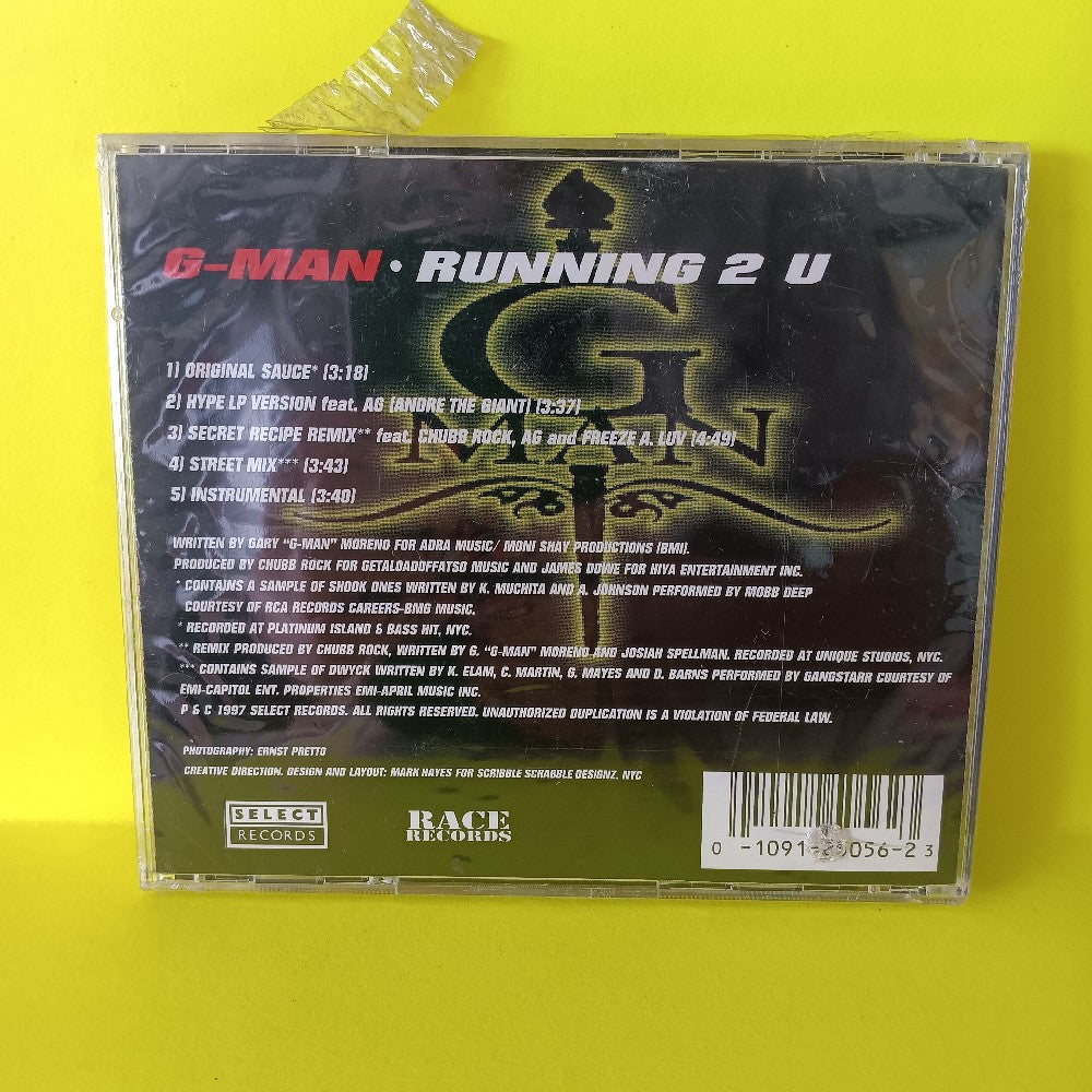 G-Man - Running 2 U - 1997 - 25056-2 - New - Sealed - CDs