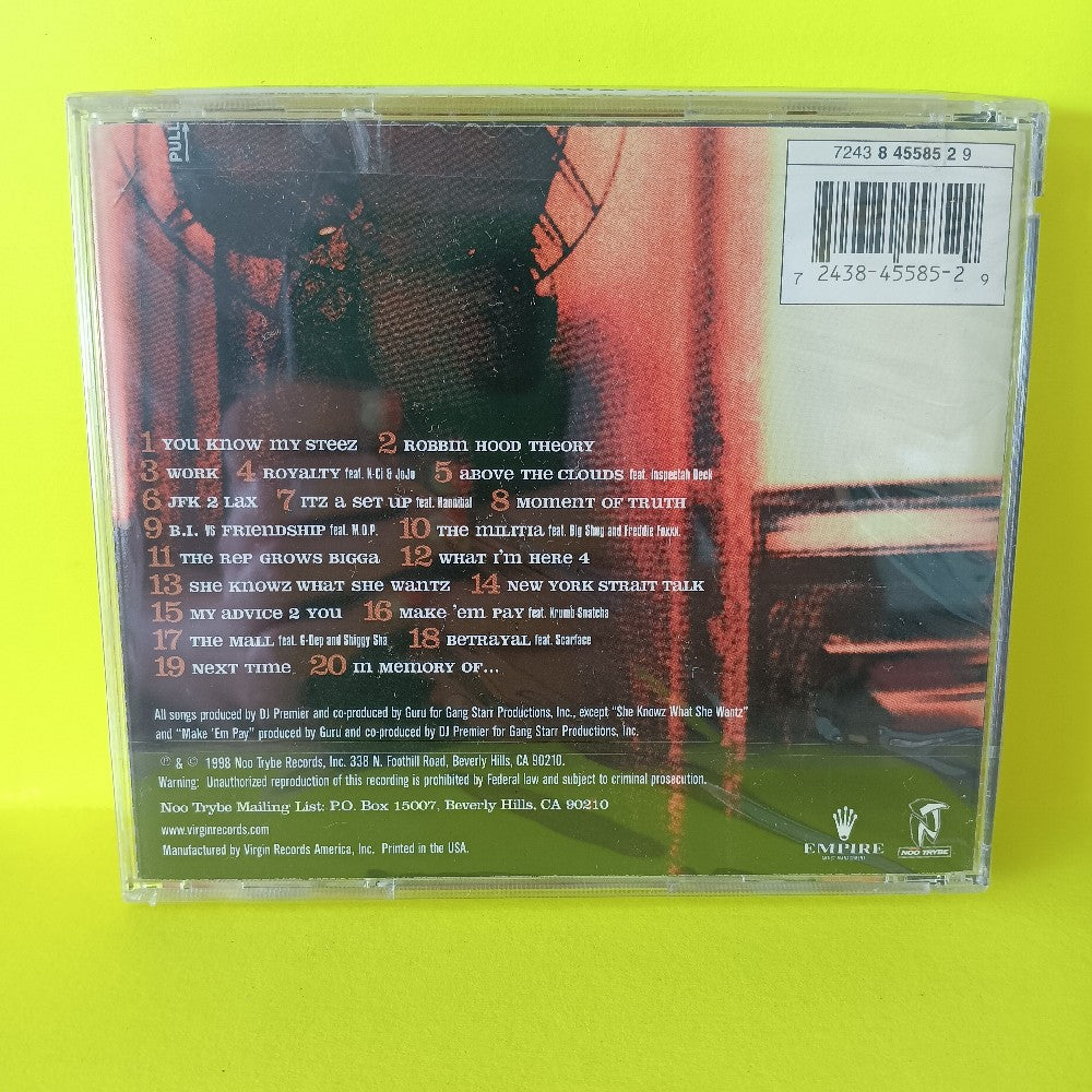 Gang Starr - Moment Of Truth - 1998 - 7243 8 45585 2 9 - New - Sealed - CDs