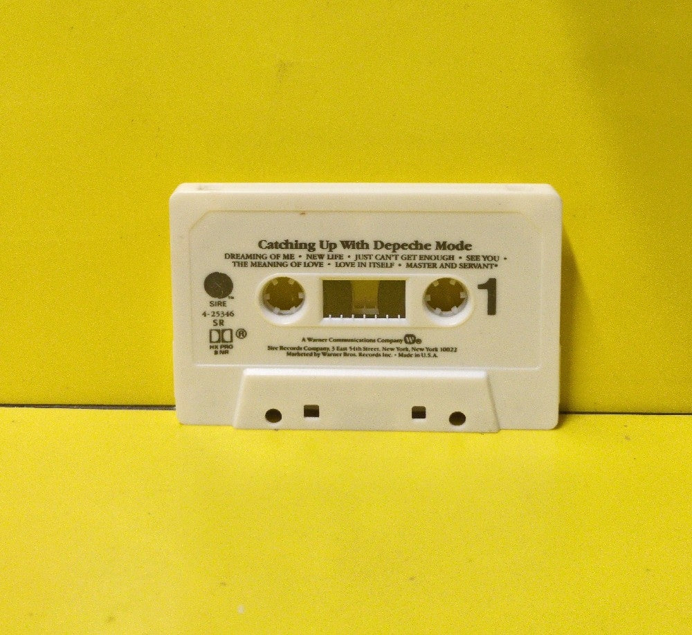 Depeche Mode - Catching Up With Depeche Mode - 1985 - 9 25346-4 - Used - EX - Cassettes - SR Under Logo - Black Back Case - White Tape Shell - No Numbers Between Tape Reels