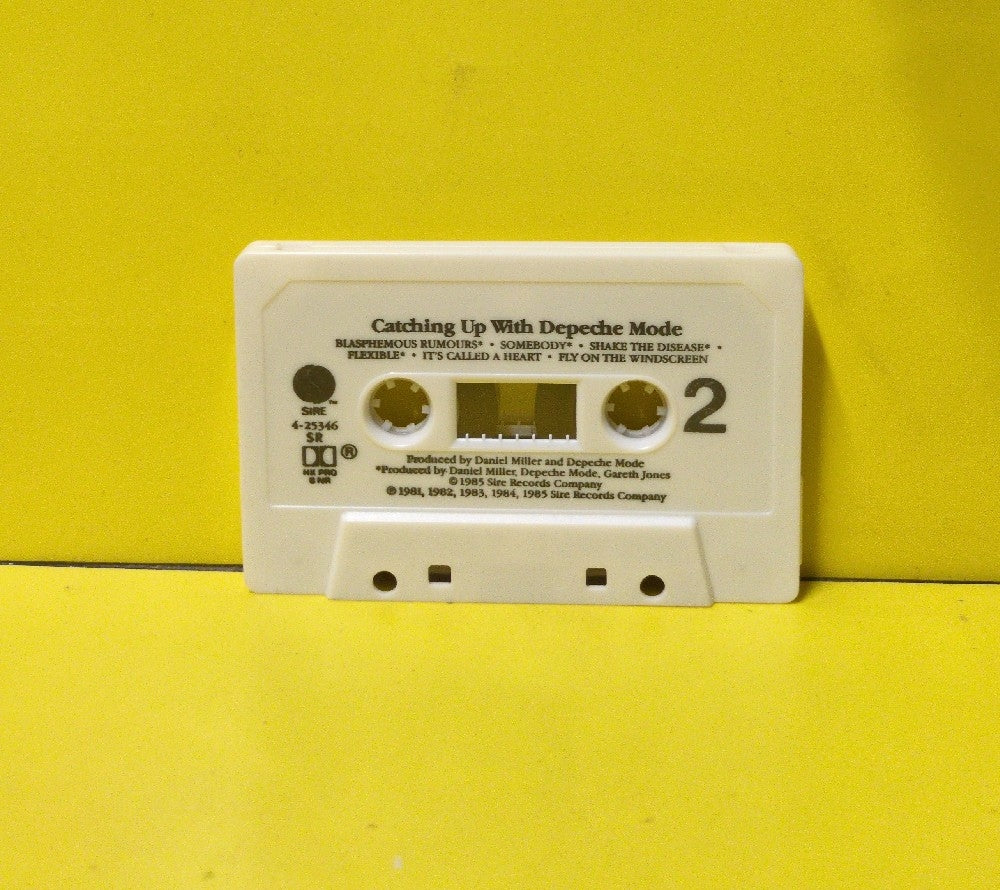 Depeche Mode - Catching Up With Depeche Mode - 1985 - 9 25346-4 - Used - EX - Cassettes - SR Under Logo - Black Back Case - White Tape Shell - No Numbers Between Tape Reels