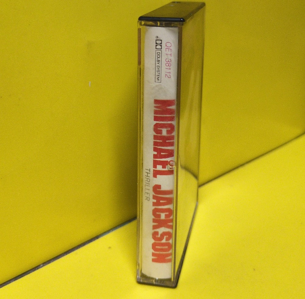 Michael Jackson - Thriller - 1982 - QET 38112 - Used - EX - Cassettes - Black Back Case - White Tape Shell - Large Side Numbers