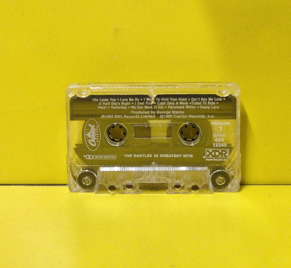 The Beatles - 20 Greatest Hits - 1986 - 4XV-12245 - Used - EX - Cassettes - Reissue - Clear Tape Shell