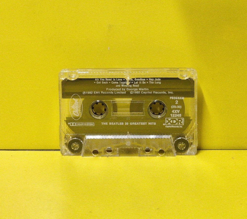 The Beatles - 20 Greatest Hits - 1986 - 4XV-12245 - Used - EX - Cassettes - Reissue - Clear Tape Shell