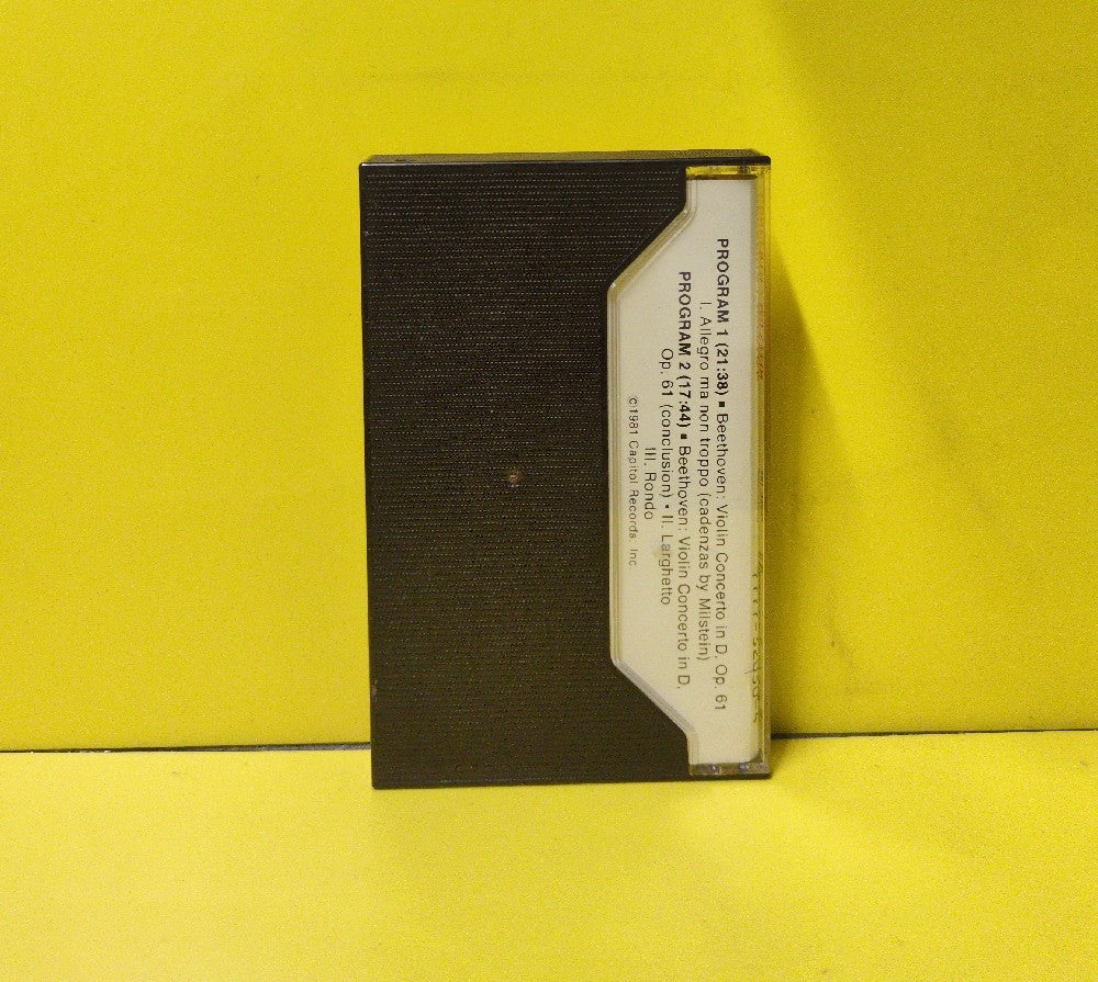 Beethoven, Nathan Milstein, Philharmonia Orchestra, Erich Leinsdorf - Violin Concerto In D - 1981 - 4RL-32030 - Used - EX - Cassettes - Reissue - Yellow Tape Shell