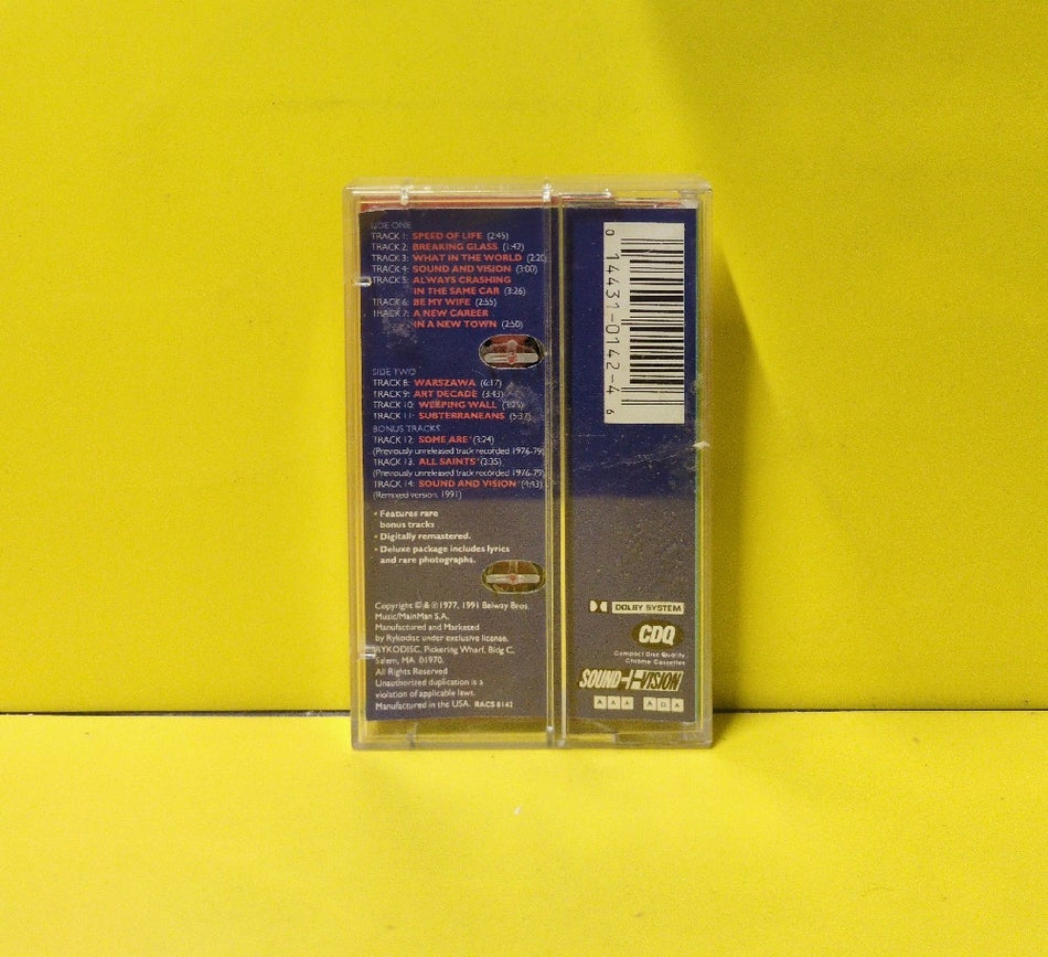 David Bowie - Low - 1991 - RACS 0142 - Used - EX - Cassettes - Reissue - Remastered - Deluxe Edition