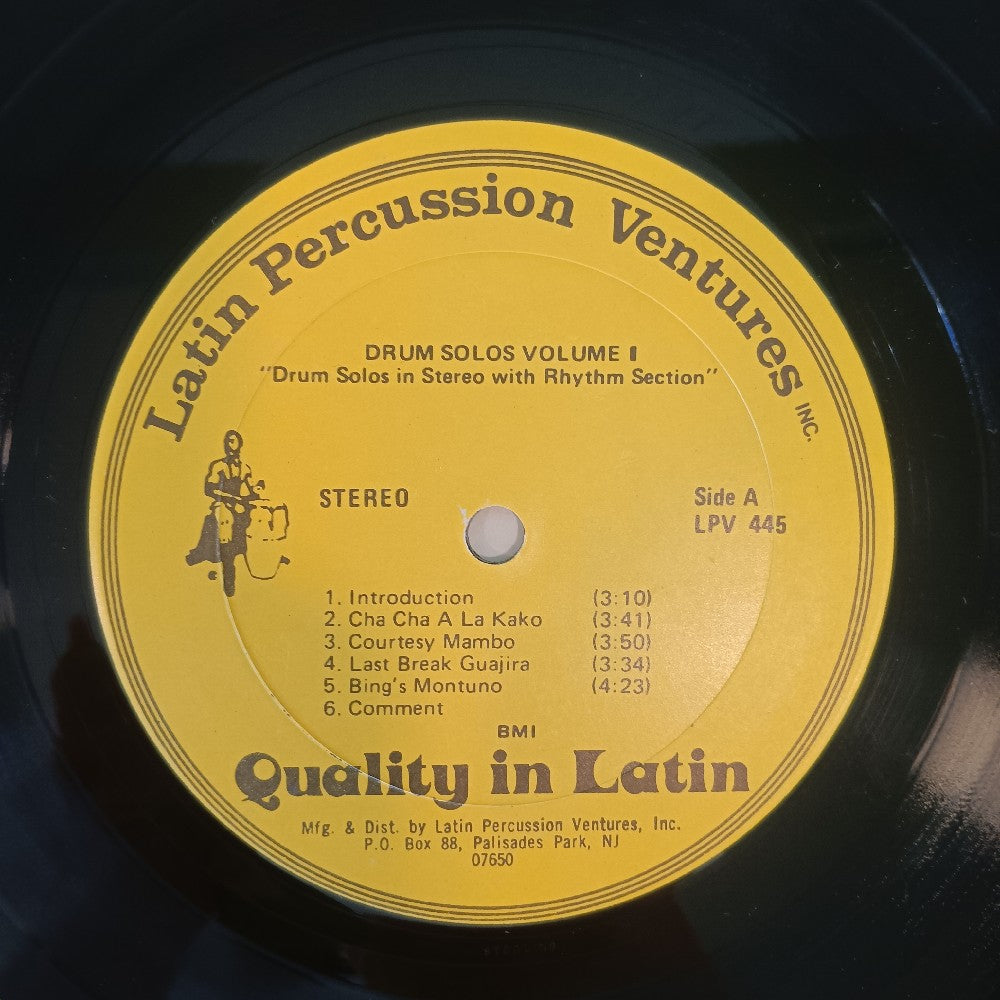 Eddie Montalvo & Charlie Santiago - Drum Solos Vol 1 - 1978 - LPV 445 - Used - EX - Vinyl