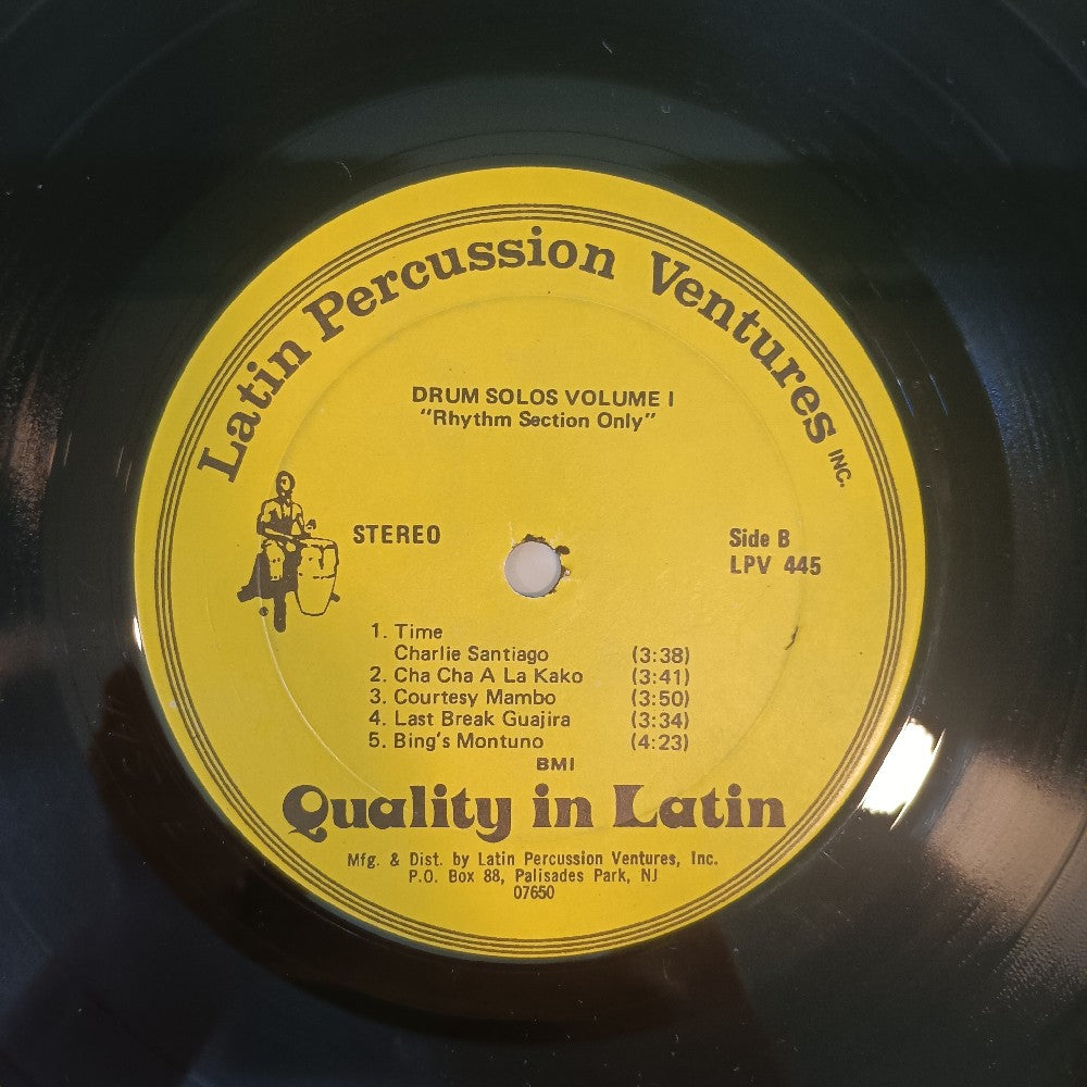 Eddie Montalvo & Charlie Santiago - Drum Solos Vol 1 - 1978 - LPV 445 - Used - EX - Vinyl