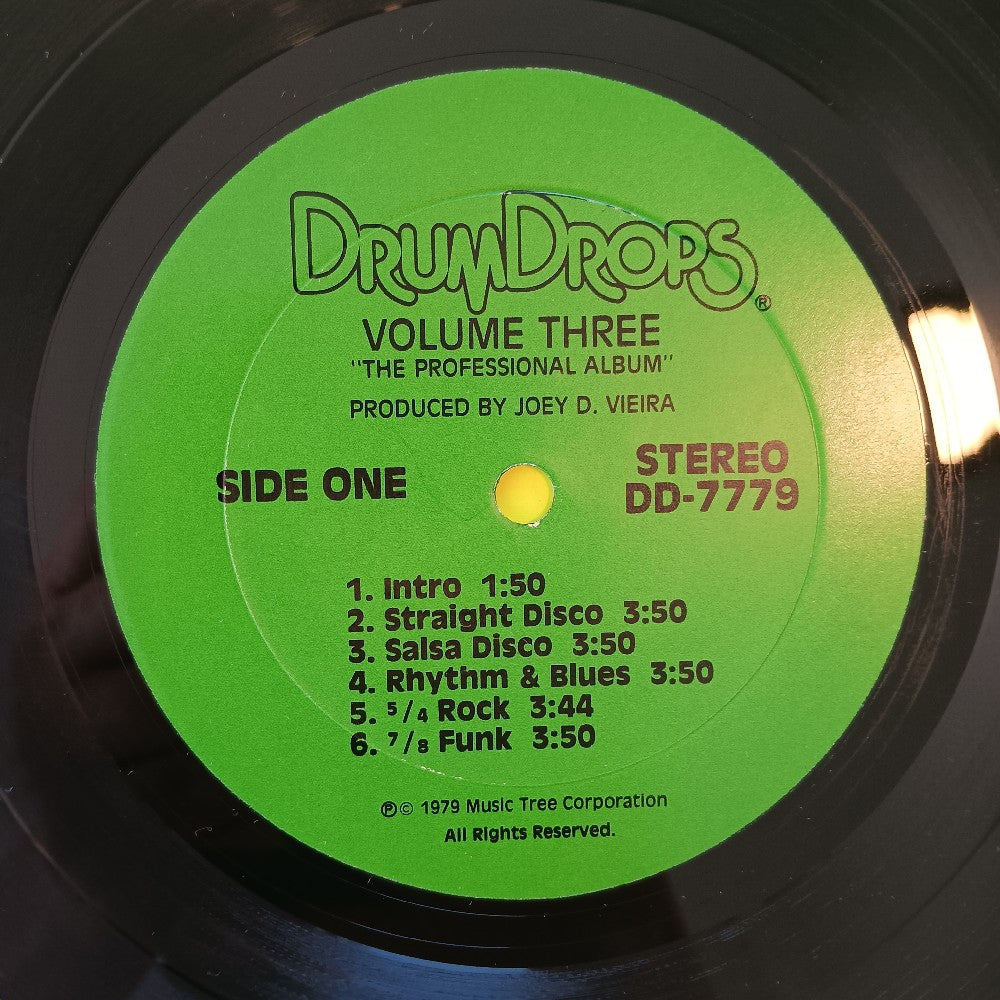Joey D. Vieira - DrumDrops Volume 3 The Professional Album - 1979 - DD-7779 - Used - VG++ - Vinyl