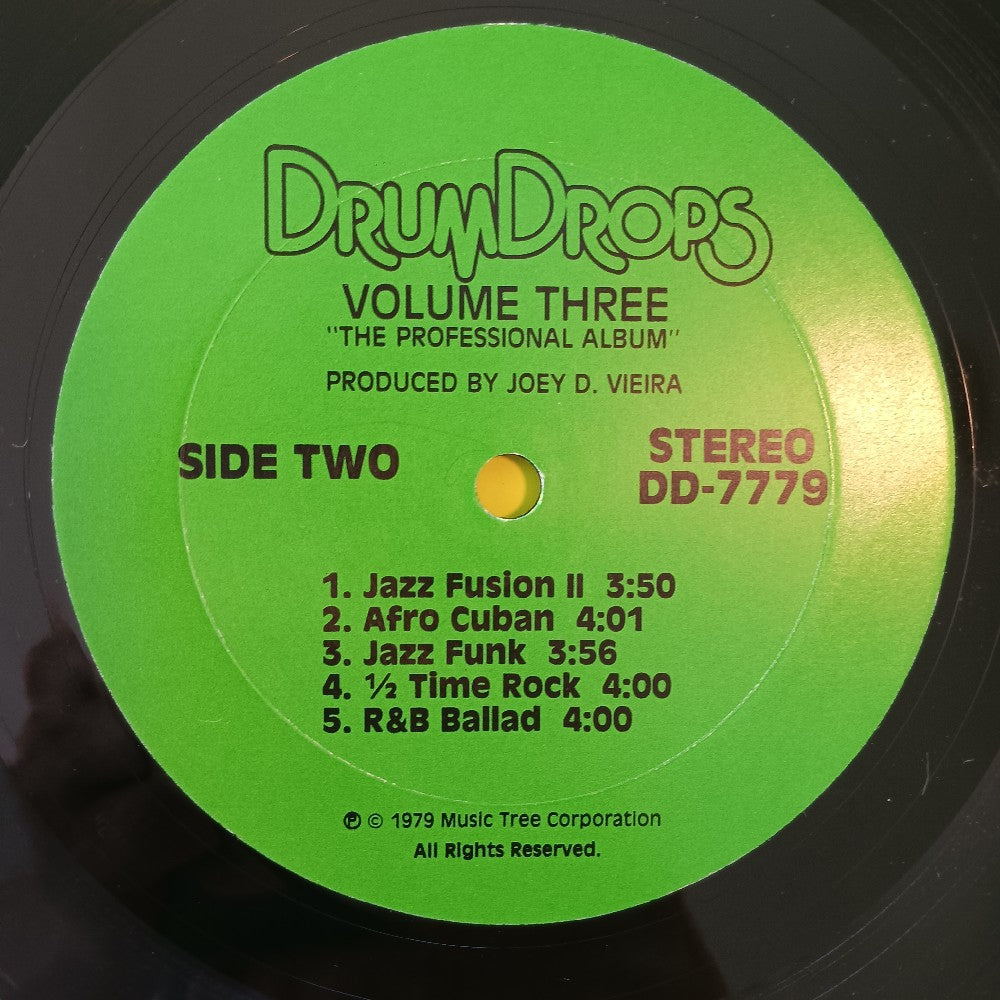 Joey D. Vieira - DrumDrops Volume 3 The Professional Album - 1979 - DD-7779 - Used - VG++ - Vinyl