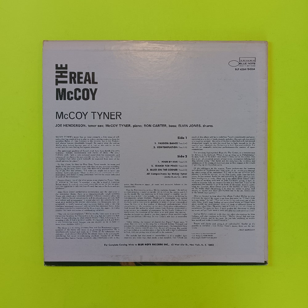 McCoy Tyner - The Real McCoy - 1973 - BST 84264 - Used - VG++ - Vinyl