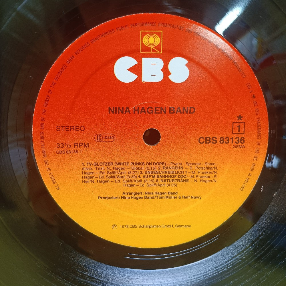 Nina Hagen Band - Nina Hagen Band Self Titled HOLLAND  - 1978 - CBS 83136 - Used - EX - Vinyl