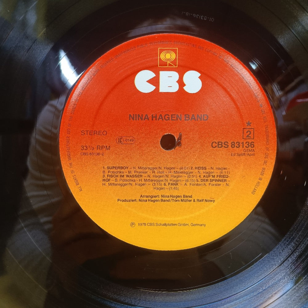 Nina Hagen Band - Nina Hagen Band Self Titled HOLLAND  - 1978 - CBS 83136 - Used - EX - Vinyl