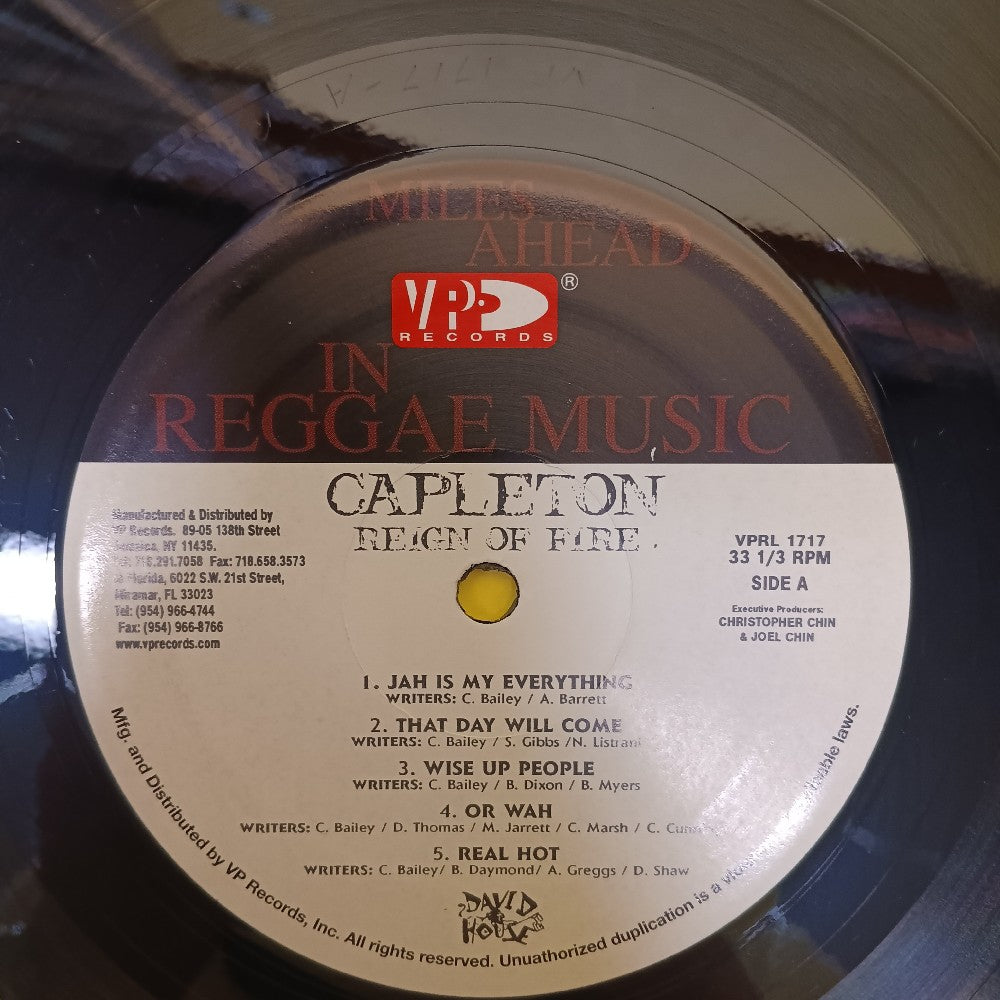 Capleton - Reign Of Fire 2LP - 2004 - VPRL-1717 - Used - EX - Vinyl