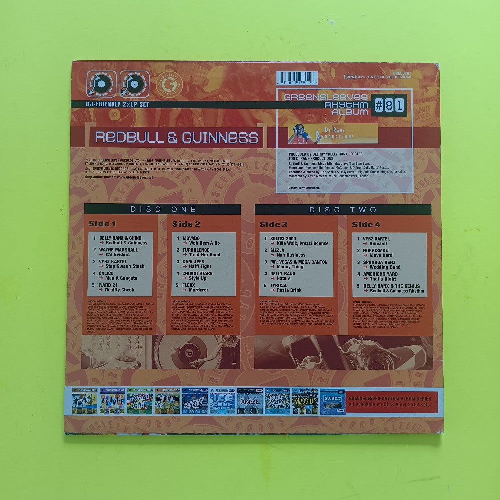 Various Greensleeves Rhythm Album - #81 Redbull & Guinness - 2006 - GRELD781 - Used - VG++ - Vinyl