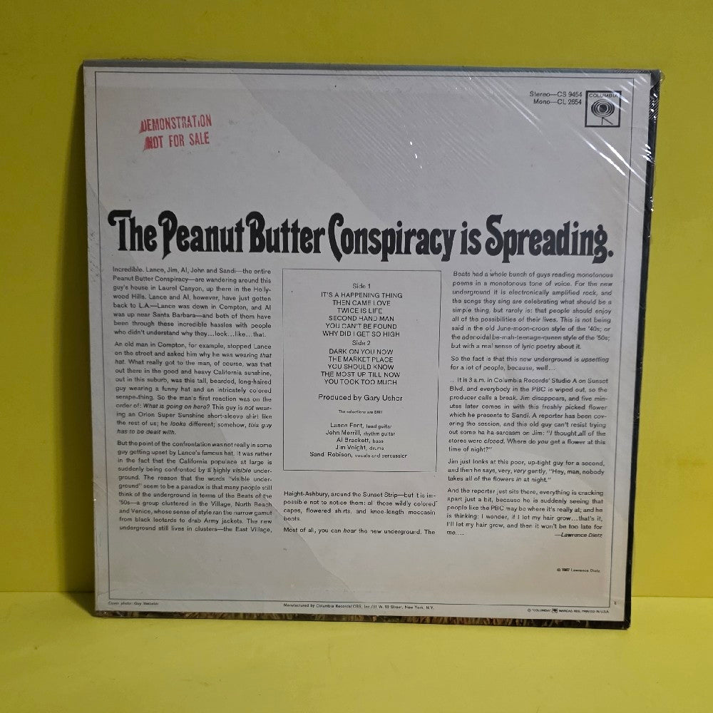 The Peanut Butter Conspiracy - The Peanut Butter Conspiracy Is Spreading/ Sealed Promo  - 1967 - CS 9454 - New - Sealed - Vinyl