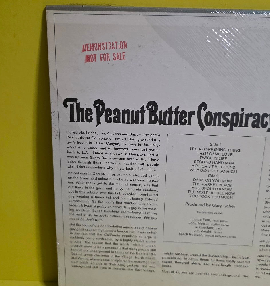The Peanut Butter Conspiracy - The Peanut Butter Conspiracy Is Spreading/ Sealed Promo  - 1967 - CS 9454 - New - Sealed - Vinyl