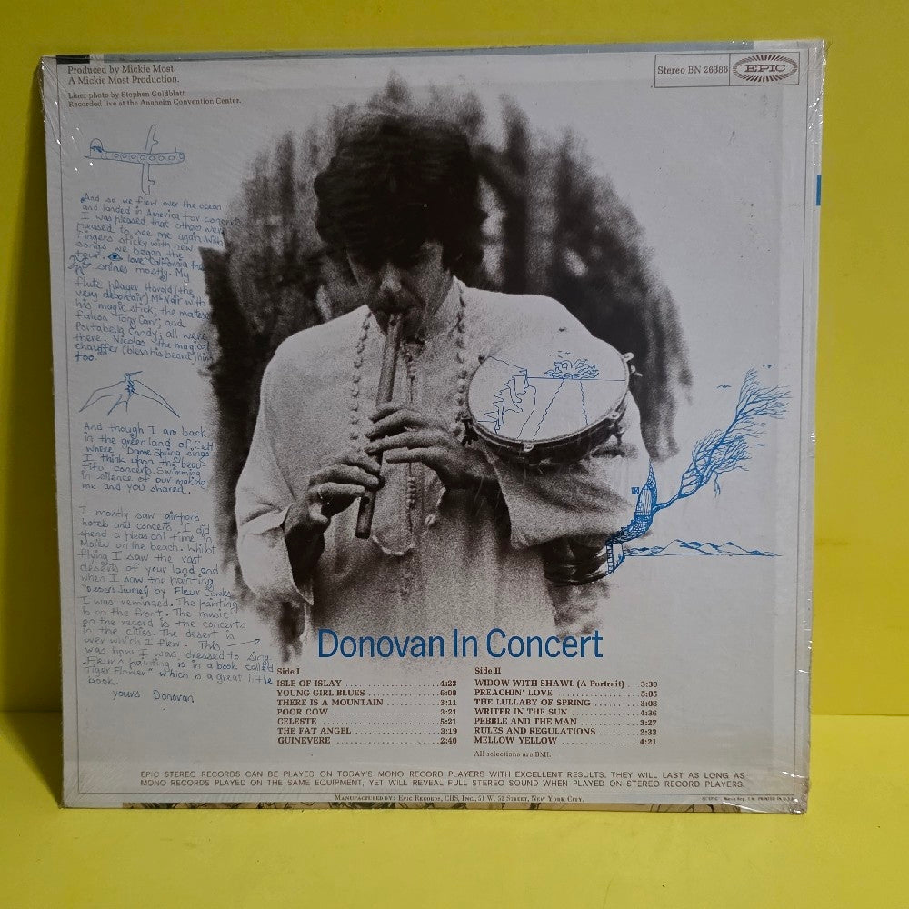Donovan In - Donovan In Concert / Sealed  - 1968 - BN 26386 - New - Sealed - Vinyl