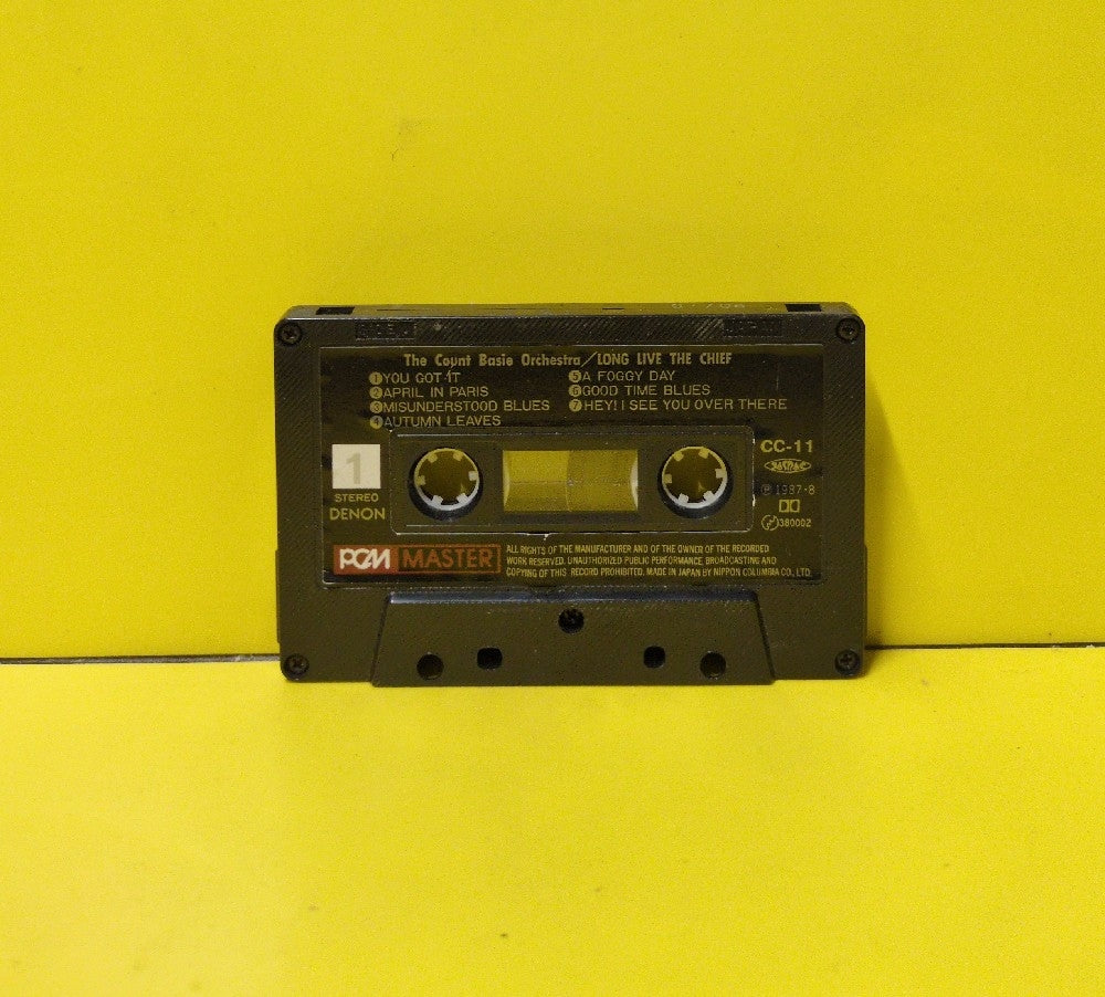 Count Basie Orchestra - Long Live The Chief - 1987 - CC-11 - Used - EX - Cassettes - Japan Import - Black Tape Shell