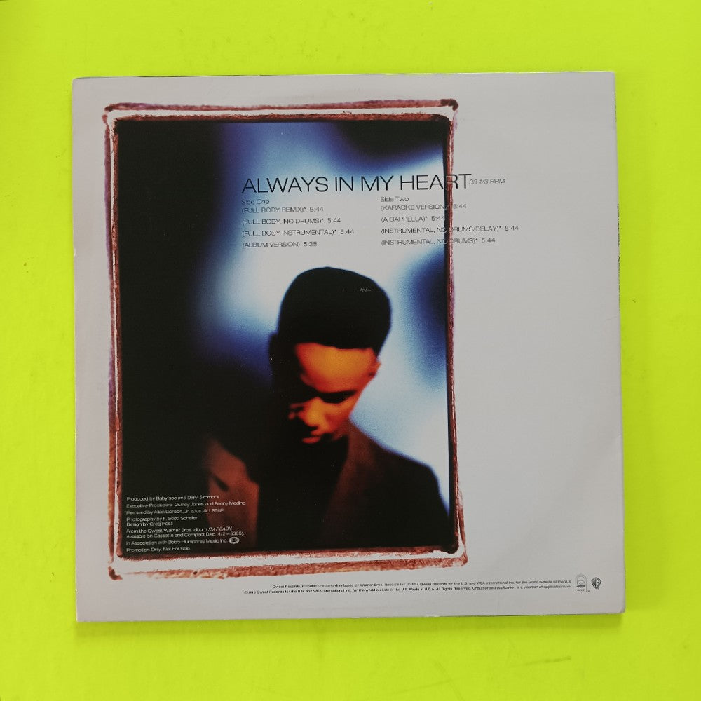 Kevin Campbell - Always In My Head 12" PROMO - 1994 - PRO-A-6701 - Used - NM - Vinyl