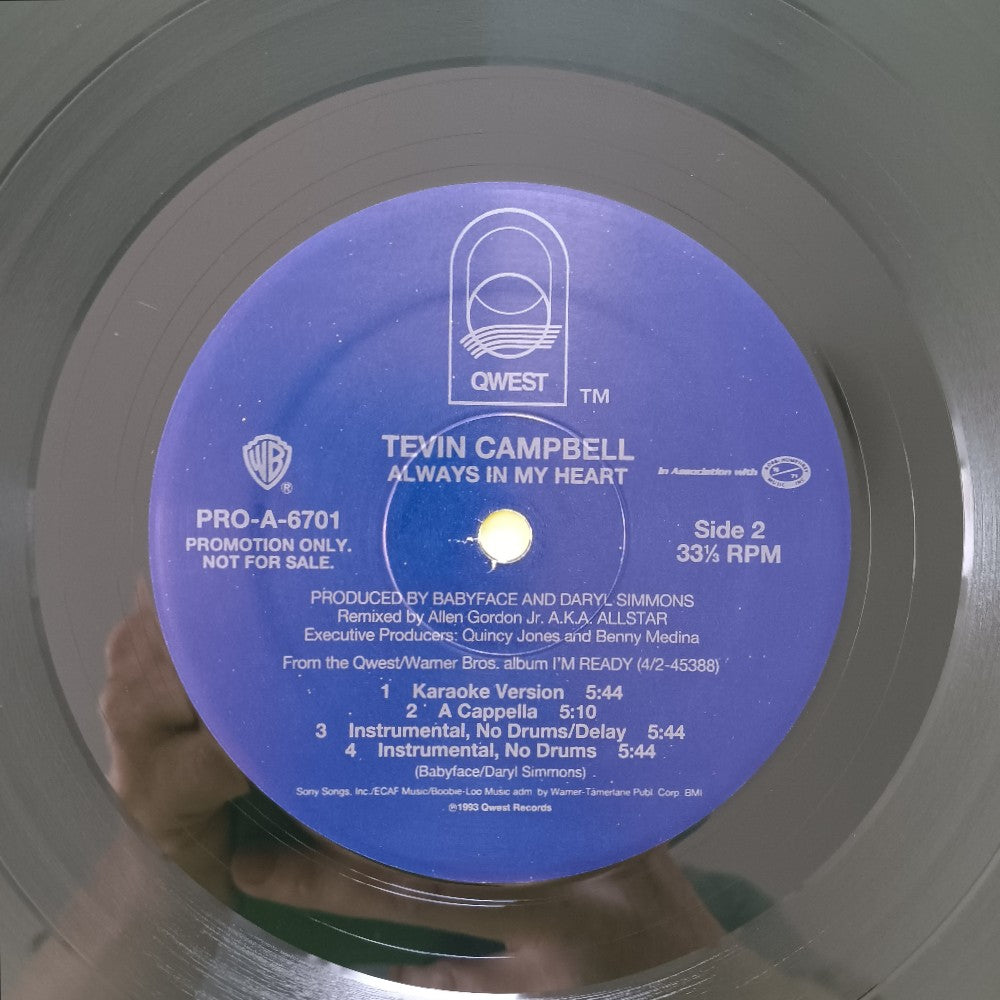 Kevin Campbell - Always In My Head 12" PROMO - 1994 - PRO-A-6701 - Used - NM - Vinyl