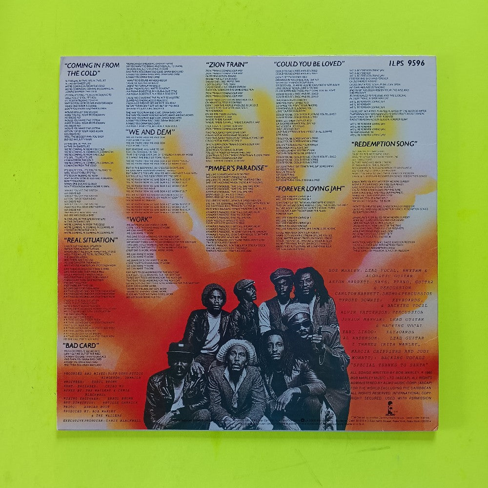 Bob Marley & The Wailers - Uprising  - 1980 - ILPS 9596 - Used - VG++ - Vinyl