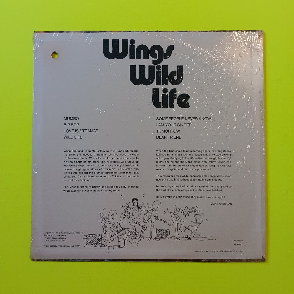 Wings - Wild Life - 1971 - SW 3386 - New - Sealed - Vinyl