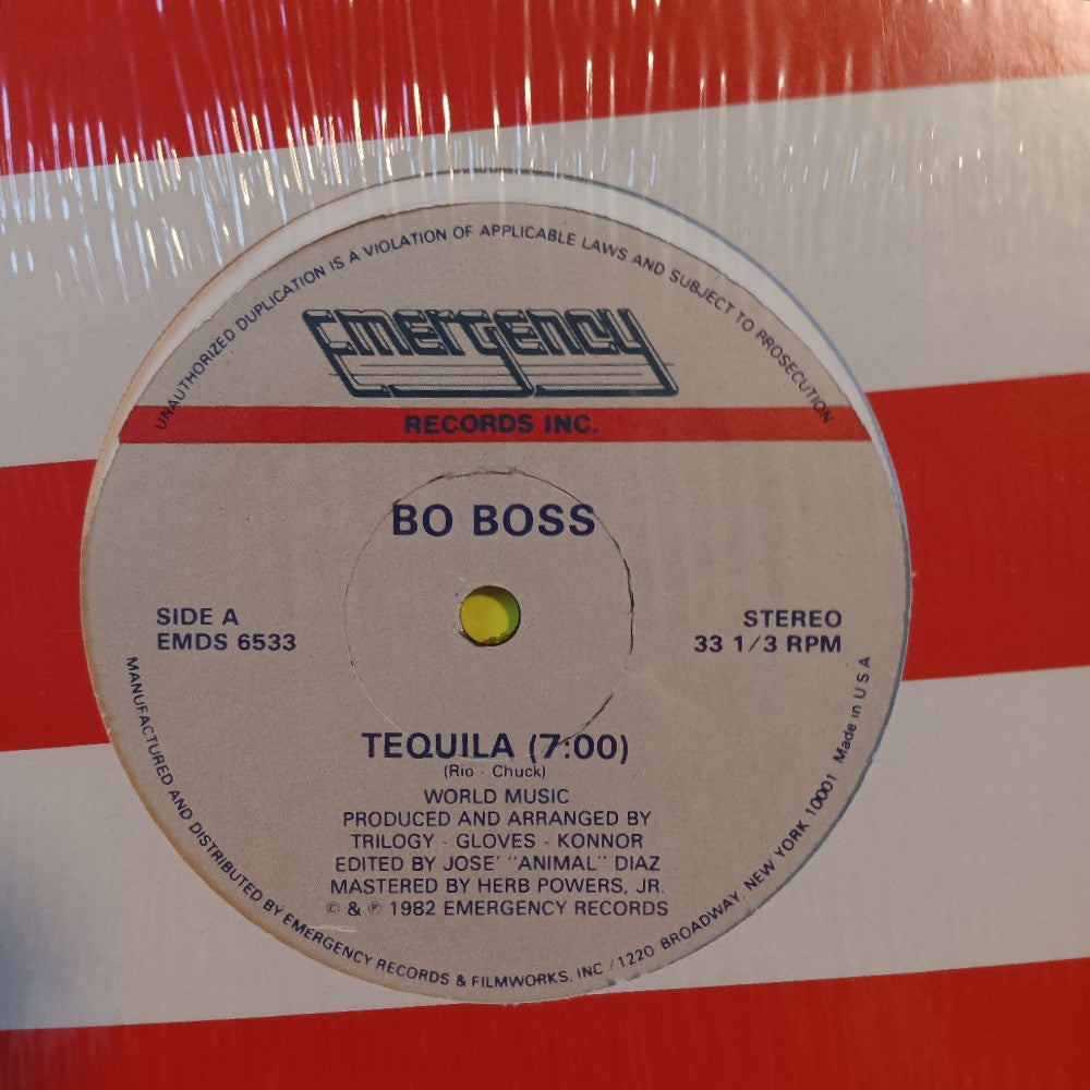 Bo Boss - Tequila 12" ITALO-DISCO - 1982 - EMDS 6533 - Used - VG++ - Vinyl