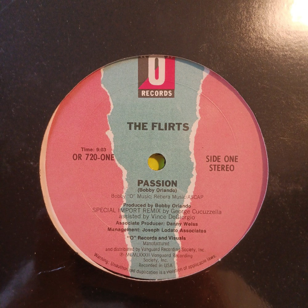 The Flirts - Passion 12" - 1982 - OR 720 - Used - VG++ - Vinyl