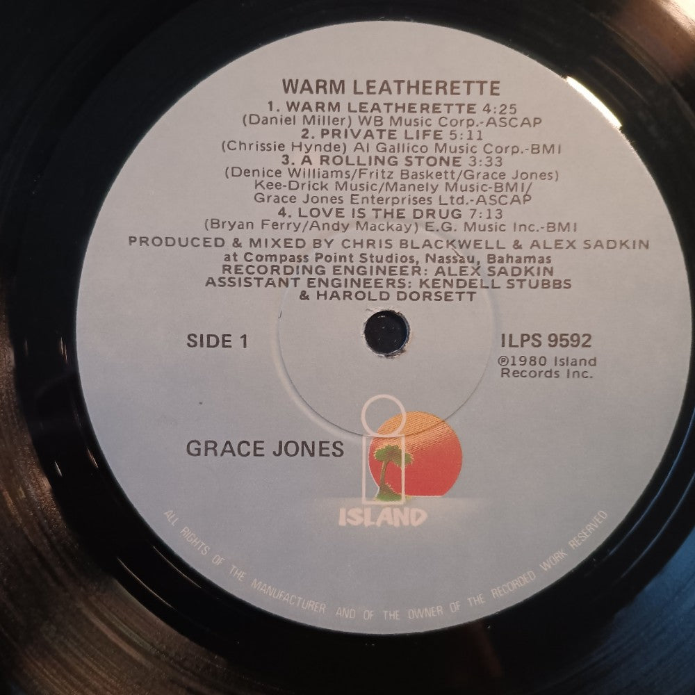 Grace Jones - Warm Leatherette - 1980 - ILPS 9592 - Used - VG++ - Vinyl