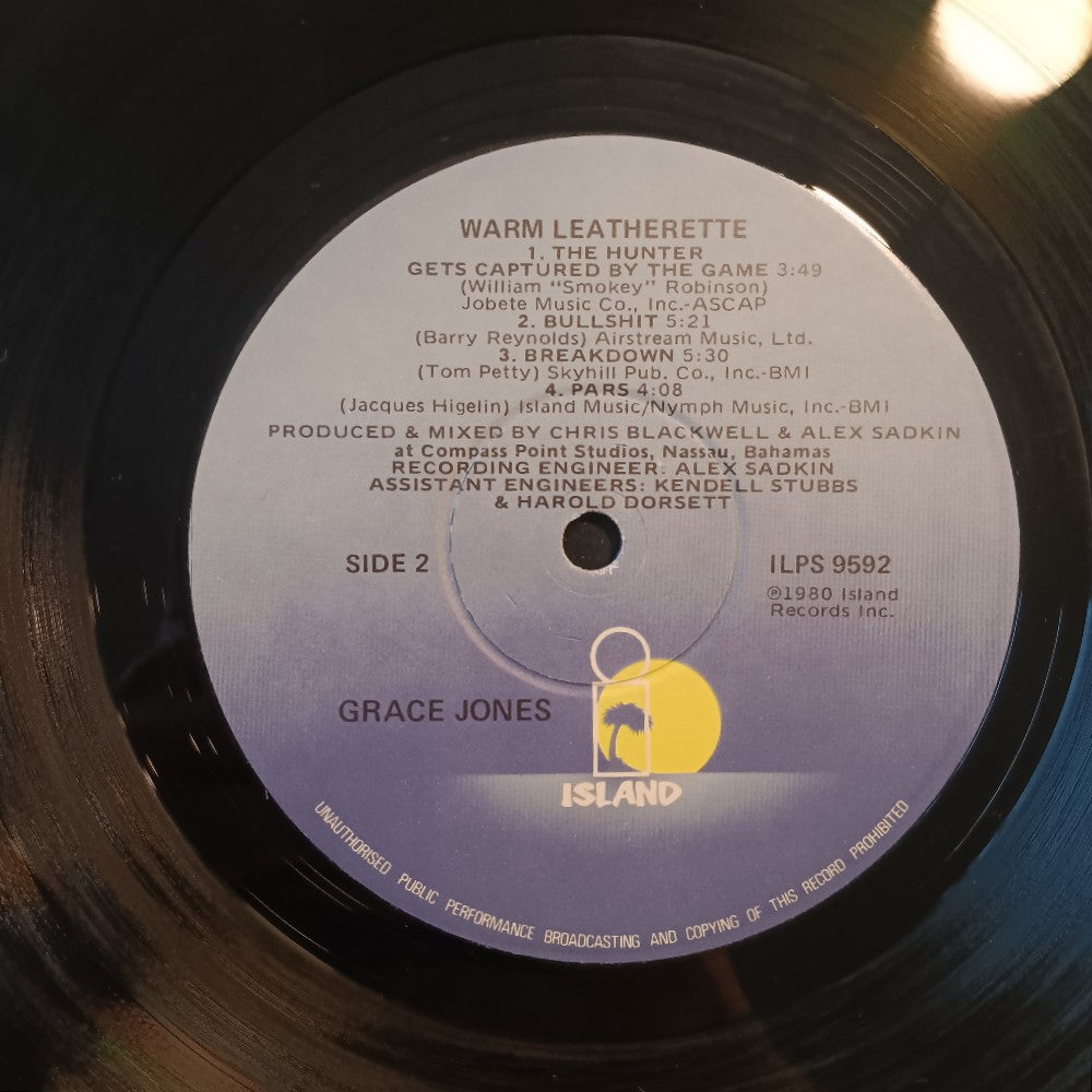 Grace Jones - Warm Leatherette - 1980 - ILPS 9592 - Used - VG++ - Vinyl