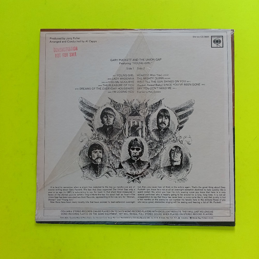Gary Puckett & The Union Gap - Featuring Young Girl PROMO - 1968 - CS 9664 - New - Sealed - Vinyl